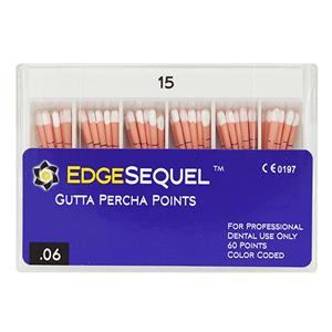 EdgeSequel Sapphire Gutta Percha Points Size #15 White 60/Pk