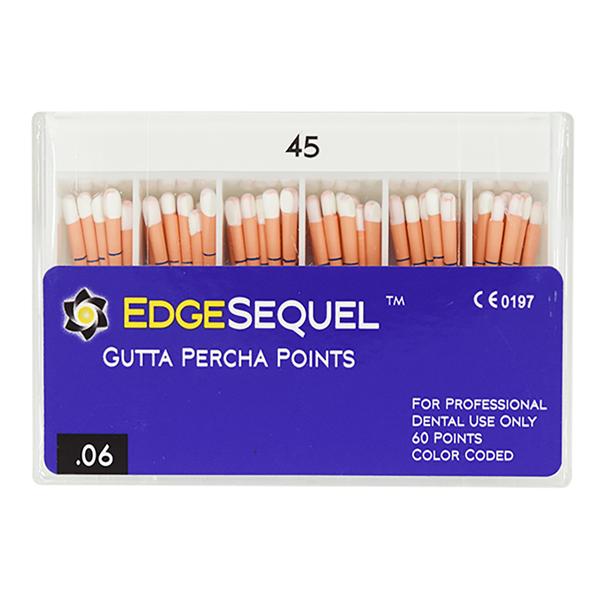 EdgeSequel Sapphire Gutta Percha Points Size #45 White 60/Pk