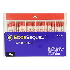 EdgeSequel Sapphire Absorbent Points Size #25 .06 Red 100/Pk