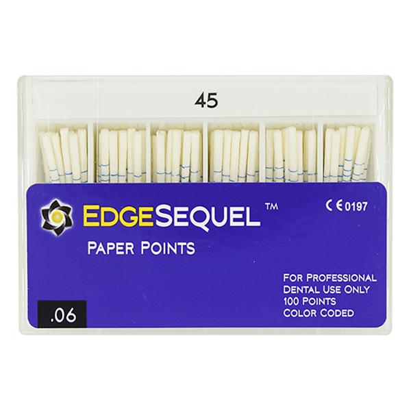 EdgeSequel Sapphire Absorbent Points Size #45 .06 White 100/Pk