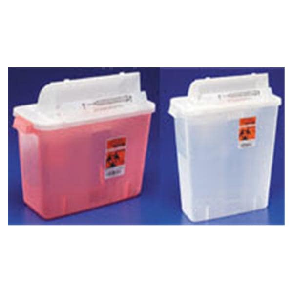 SharpStar Sharps Container 3gal Clear 6x13.75x16.5" Ld Lk Tab Hrzntl Drp PP Ea, 10 EA/CA