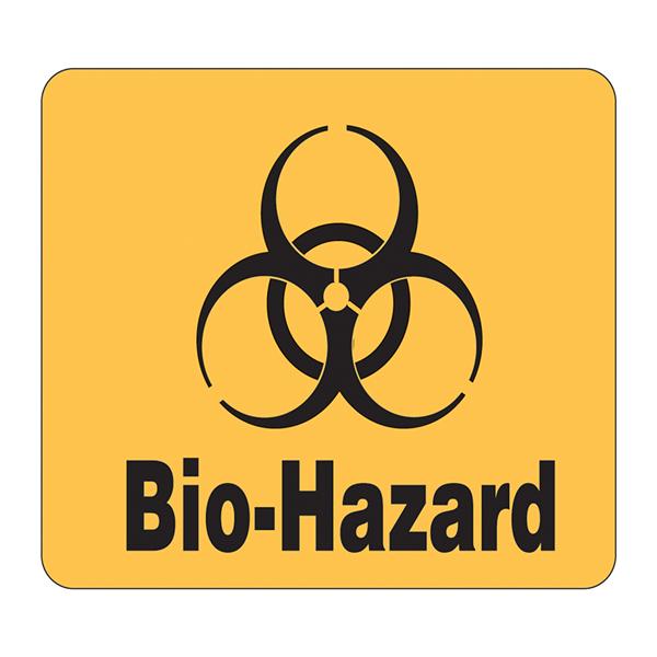 Biohazard Label Fluorescent Orange/Black 3-1/2x3" 1000/Pk