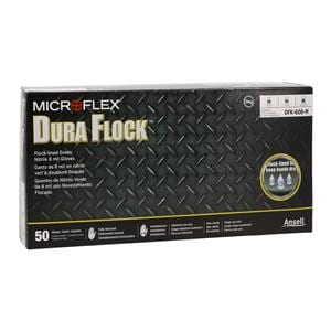 MICROFLEX Dura Flock Nitrile Exam Gloves Medium Green