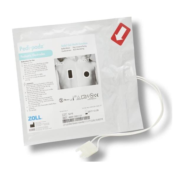 Pedi-Padz Resuscitation/Defib Electrode Pediatric New Sld Plmr Hydrgl 6prs/Ca