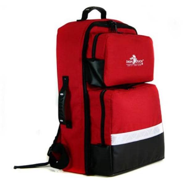 Backpack BLS 14x8x21" Red Zipper Closure Tp & Sd Rbr Mld Hndl/Shldr Strp Ea