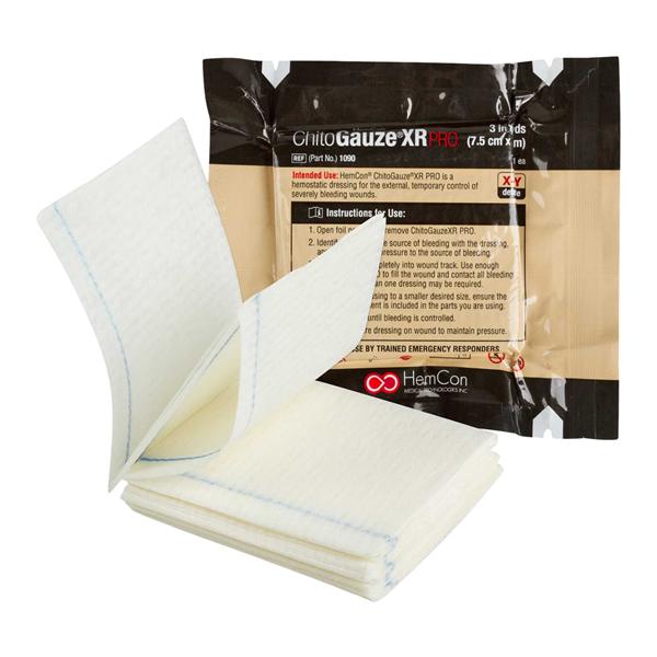 Chitogauze Non-Woven Hemostatic Pad 3"x4yd Z-Fold