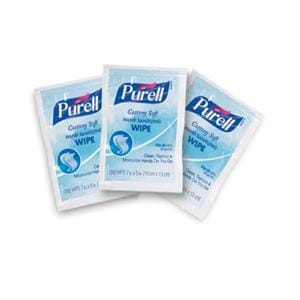 Wipes Hand Sanitizer Purell 62% Ethyl Alcohol Portable Pack 12/Ca