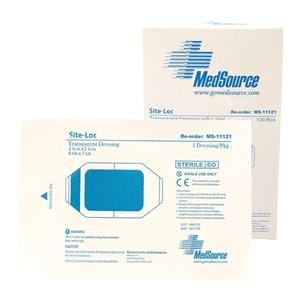 Site-Loc Polyurethane Film Transparent Dressing 4x4-3/4" Sterile Pts Adhs Trans, 20 BX/CA