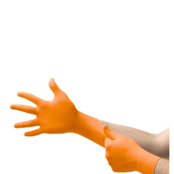 Blaze Nitrile Exam Gloves Large Extended Orange Non-Sterile, 10 BX/CA