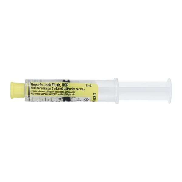 Heparin Flush IV Flsh Sol 100u/mL PF Prefl Syr 5mL Fill in 10mL 100/Package, 10 BX/CA