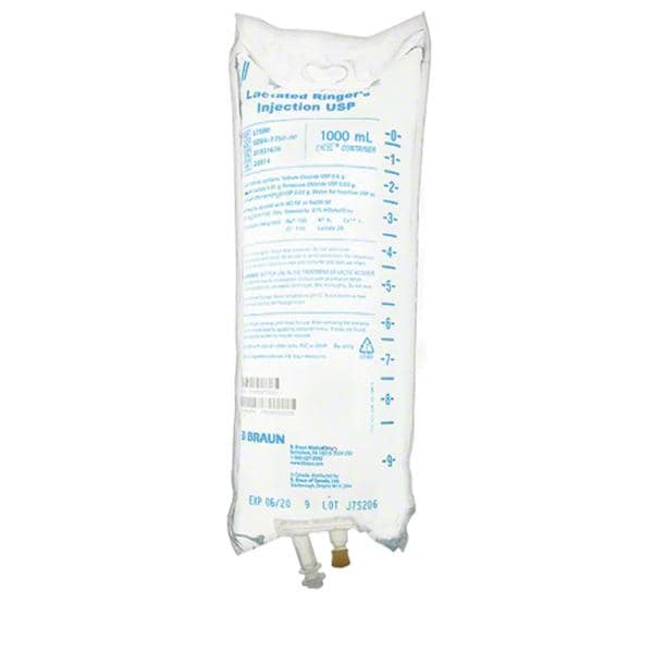 IV Injection Solution Dextrose 5%/Lactated Ringers 1000mL Plstc Inj Cntnr EA