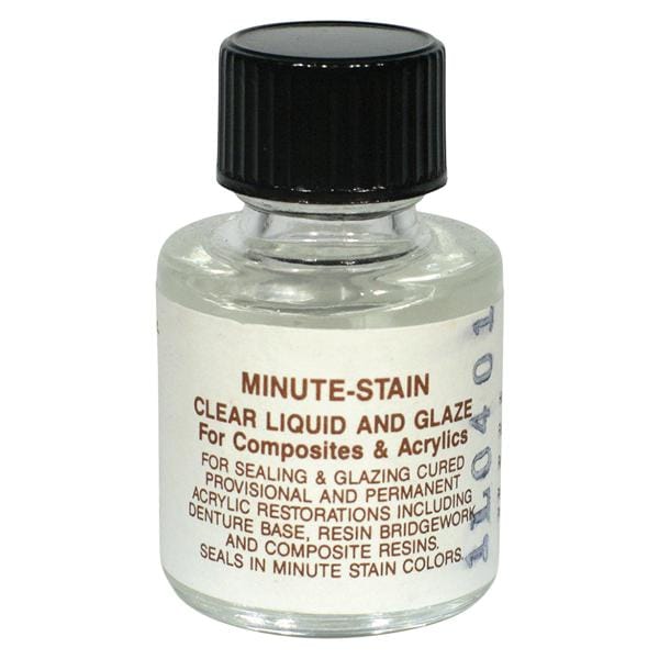 Minute-Stain Denture Accessories Glaze Clear 1/2oz/Bt