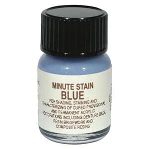 Minute-Stain Denture Accessories Colored Acrylic Blue 1/4oz/Bt