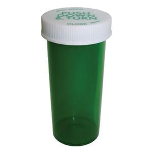 Medicine Vial Plastic 6 Dram Green Reusable Non-Sterile 600/Ca