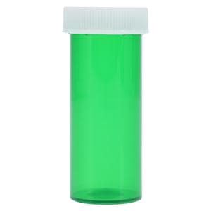 Medicine Vial Plastic 8 Dram Green Reusable Non-Sterile 410/Ca