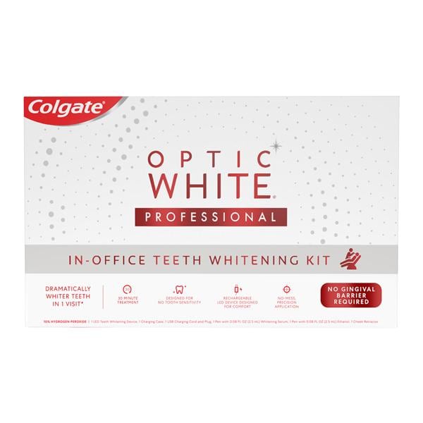 Colgate Optic White In Office Tooth Whitening Complete Kit 10% H2O2 Ea