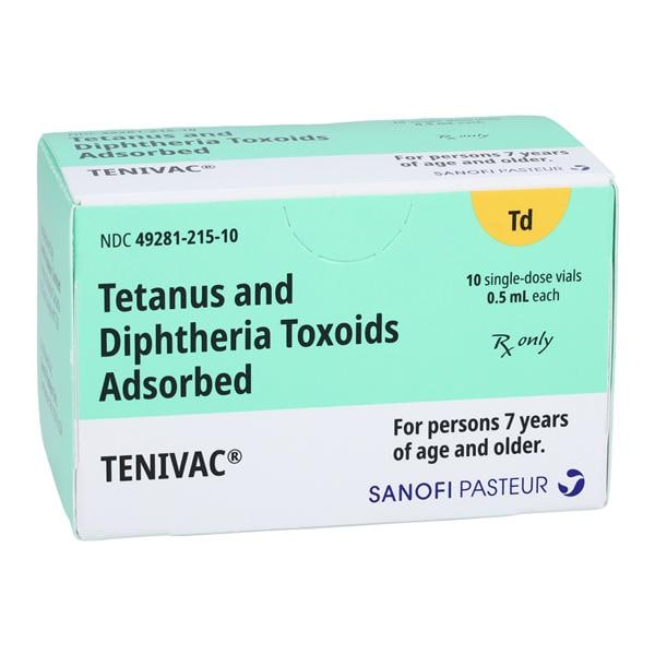 Tenivac Tetanus Toxoid/ Diphtheria Adolescent/Adult Injectable 0.5mL SDV 10/Pk