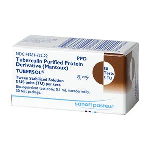 Tubersol PPD Tuberculin Injection 5TU/0.1mL 50 Tests MDV 5mL Each