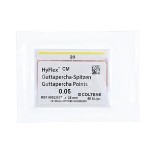 Hyflex CM Gutta Percha Points Size #20 Yellow 60/Pk