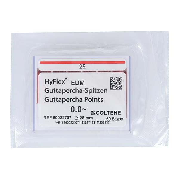 Hyflex EDM Gutta Percha Size #25 Orange 60/Pk