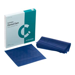 HySolate Latex Dental Dam 6 in x 6 in Heavy Gauge Blue Unflavored Unscntd 36/Bx