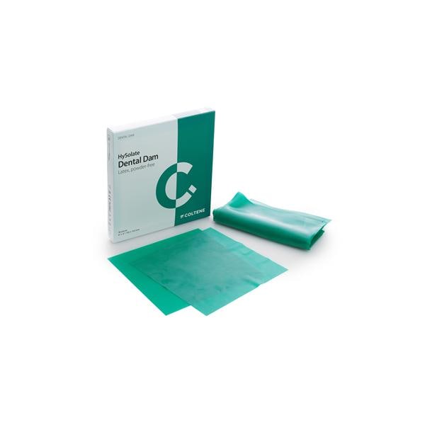 HySolate Latex Dental Dam 5 in x 5 in Heavy Gauge Green Unflavored Unscntd 52/Bx