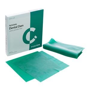 HySolate Latex Rubber Dam 6 in x 6 in Medium Gauge Green Unflvrd Unscntd 36/Bx