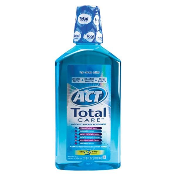 ACT Total Care Icy Clean Mint Mouthwash 33.8 oz 6/Ca