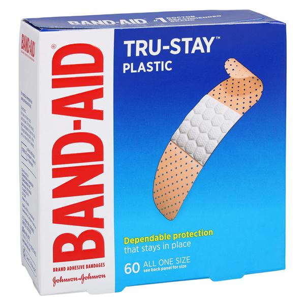 Band-Aid Strip Bandage Plastic 3/4x3" Tan 60/Bx