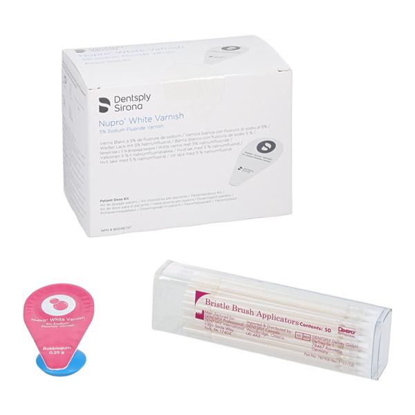 NUPRO Fluoride Varnish Unit Dose 5% NaF 0.25 Gm Bubblegum White 50/Bx, 4 BX/CA