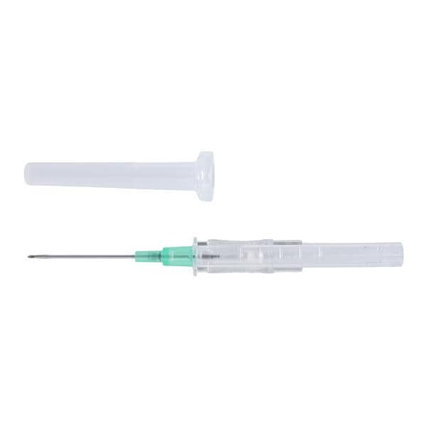 Jelco Protectiv Plus IV Catheter Safety 18 Gauge 1-1/4" Green Straight 50/Bx