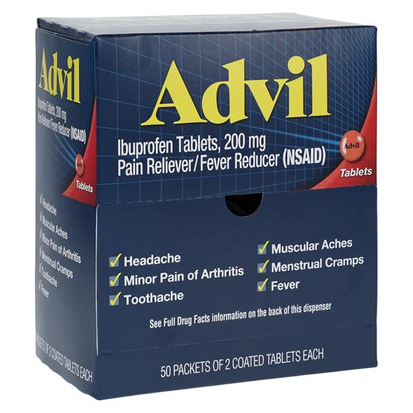 Advil Tablets 200mg Industrial Pack 50x2/Bx, 24 BX/CA