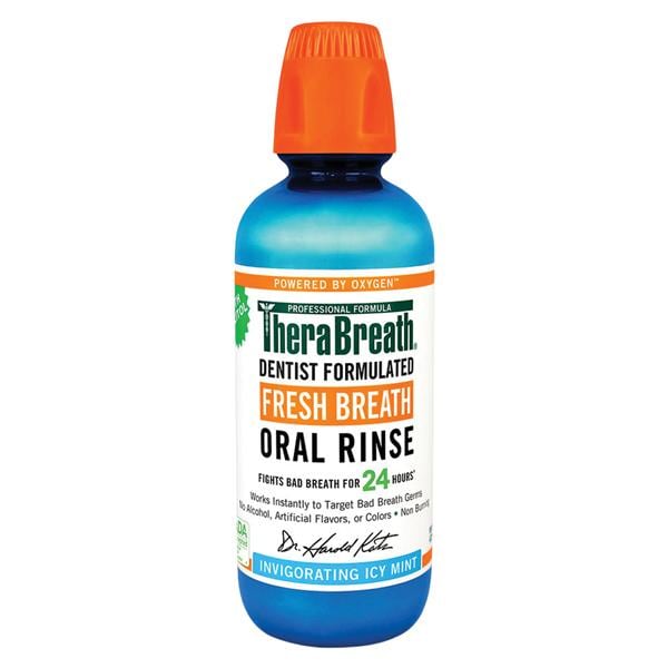 TheraBreath Icy Mint Mouth Rinse 16 oz Bottle 3/Pk