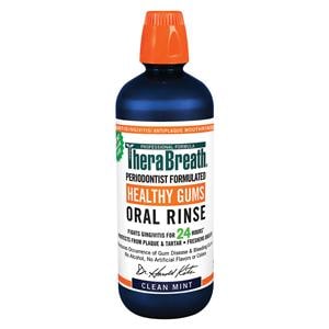 TheraBreath Clean Mint Mouth Rinse 1 Liter 2/Pk