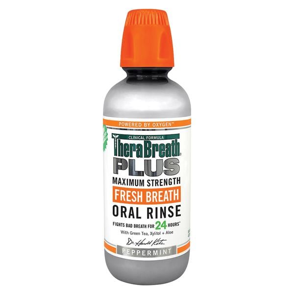 TheraBreath Plus Peppermint Mouthwash 16 oz 12/Ca