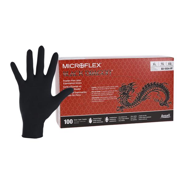 MICROFLEX Black Dragon Exam Gloves X-Large Standard Black Non-Sterile