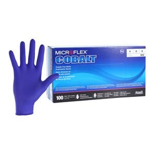 MICROFLEX Cobalt Nitrile Exam Gloves Medium Standard Blue Non-Sterile