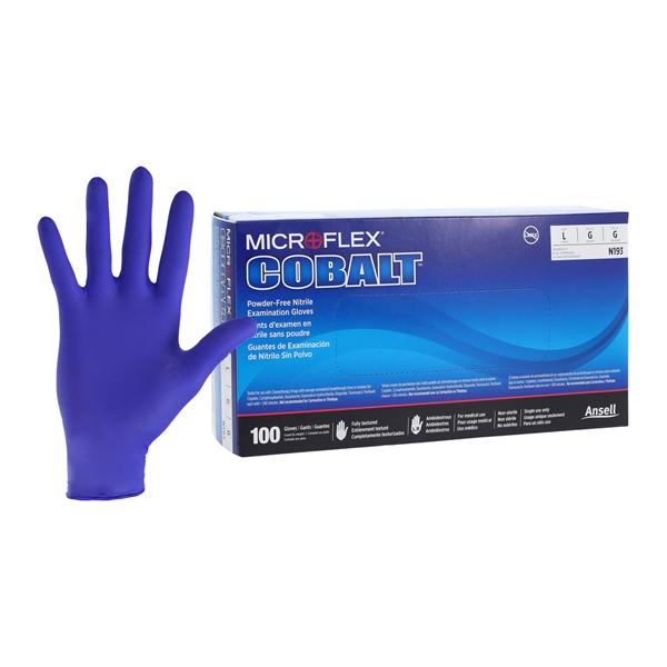 Cobalt Nitrile Exam Gloves Large Blue Non-Sterile