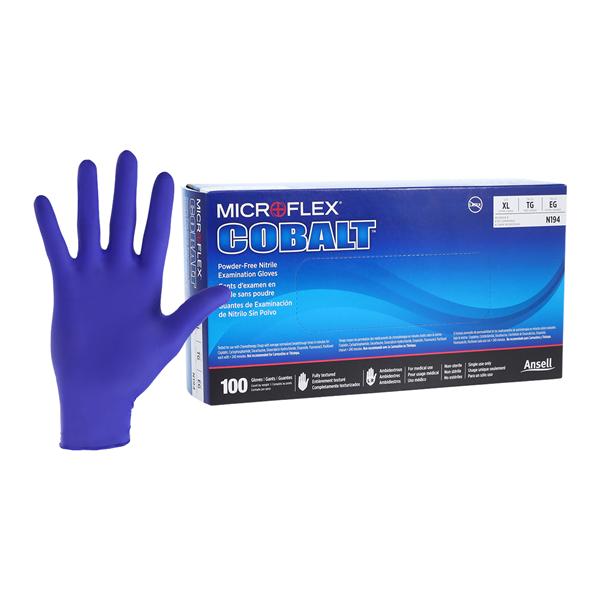 MICROFLEX Cobalt Nitrile Exam Gloves X-Large Standard Blue Non-Sterile