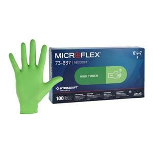 MICROFLEX Neosoft Neoprene Exam Gloves Small Standard Green Non-Sterile