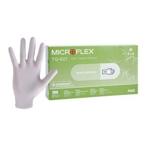 Soft White Nitrile Exam Gloves Medium White Non-Sterile