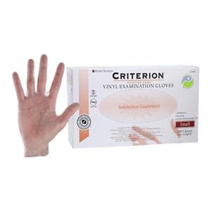 Criterion Vinyl Exam Gloves Small Standard Clear Non-Sterile