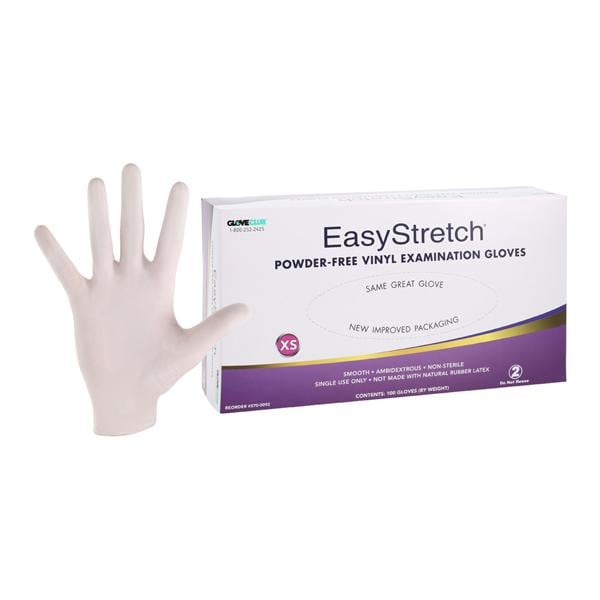 EasyStretch Vinyl Exam Gloves X-Small Non-Sterile