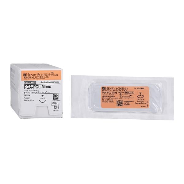 Monoderm Suture 5-0 18" PGA/PCL Mnflmnt DSM13 Undyd 12/Bx