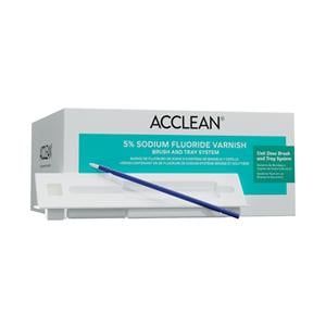 Acclean Fluoride Varnish Brush & Tray Unit Dose 5% NaF 0.4 mL Caramel 50/Bx, 45 BX/CA