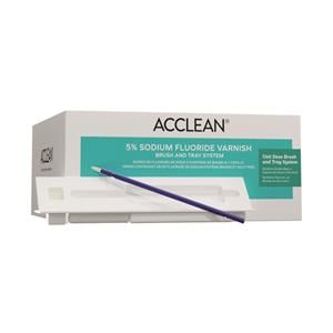 Acclean Fluoride Varnish Brush & Tray Unit Dose 5% NaF 0.4 mL Cherry 50/Bx, 45 BX/CA