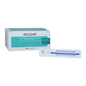 Acclean Fluoride Varnish Brush & Tray Unit Dose 5% NaF 0.4 mL Mint 50/Bx, 45 BX/CA