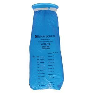 Emesis Bag 8.5x5x5" Translucent Blue Plastic 24/Pk