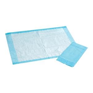 Incontinence Underpad Unisex 30x36" Absorbent White/Blue 100/Ca