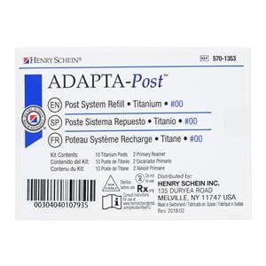 ADAPTA-Post Post Kit Titanium Size White Ea